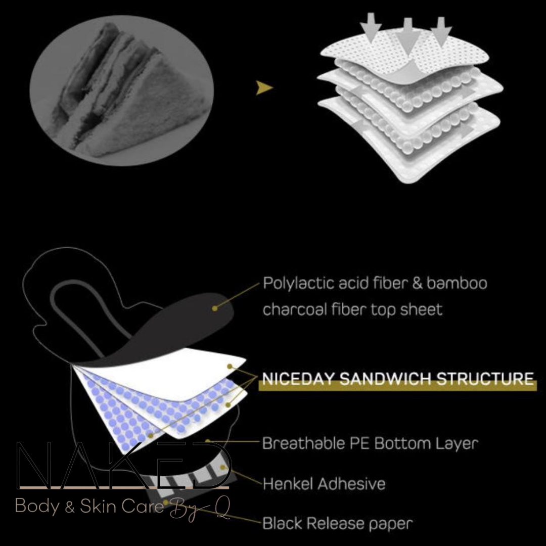 100% Natural Bamboo Charcoal Sanitary Napkins (Regular)